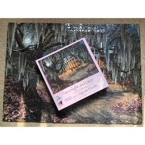 Sunsout 1500‎ pc Puzzle Moonlight and Lace Southern Antebellum Oak Spanish Moss